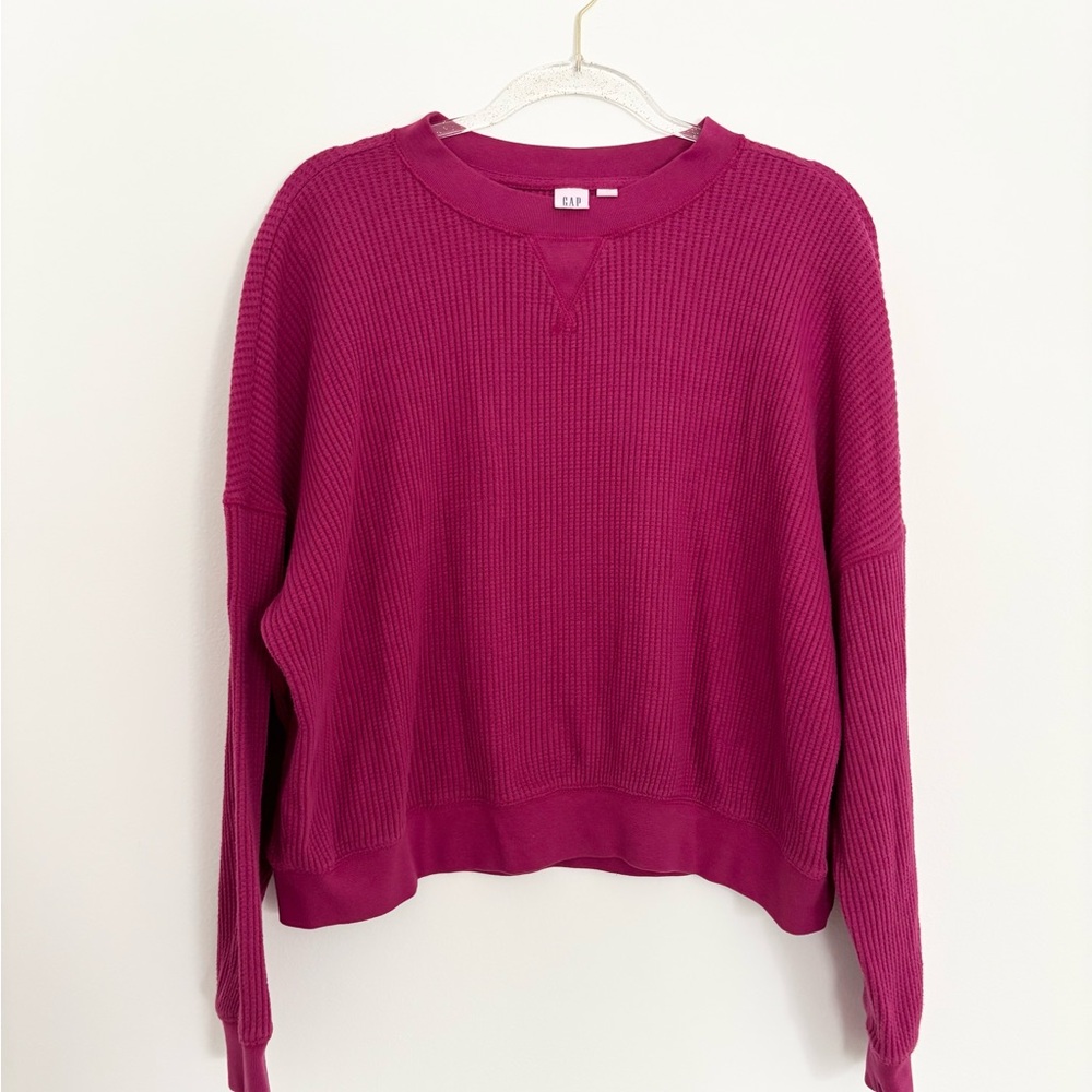 GAP Women's Fuchsia Crew Neck Sweater
